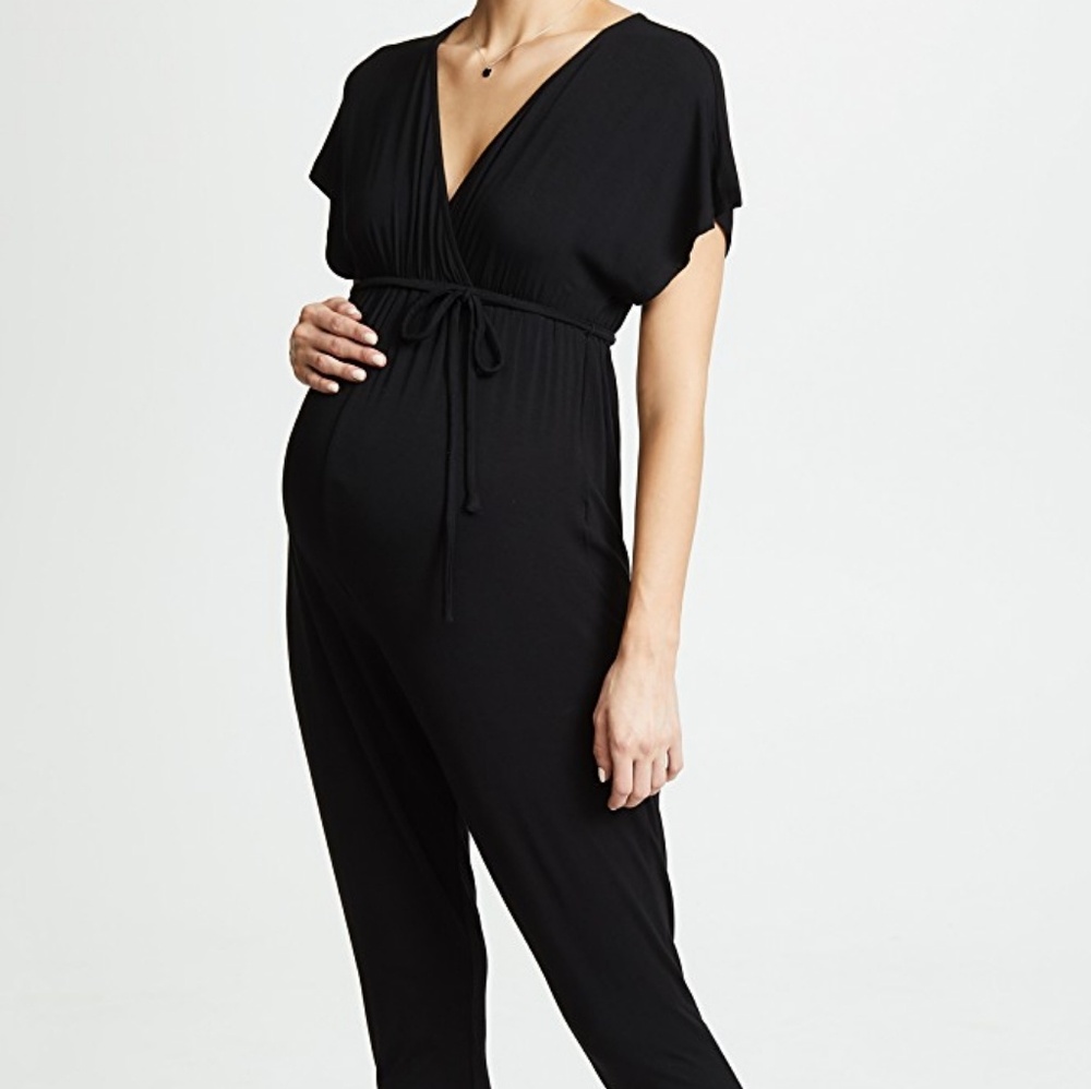 Black maternity jumpsuit